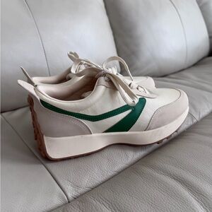 DV by Dolce Vita Cream and Green Sneakers
